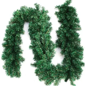 Festão Aramado Natal Luxo 2,6m Verde Pendurável