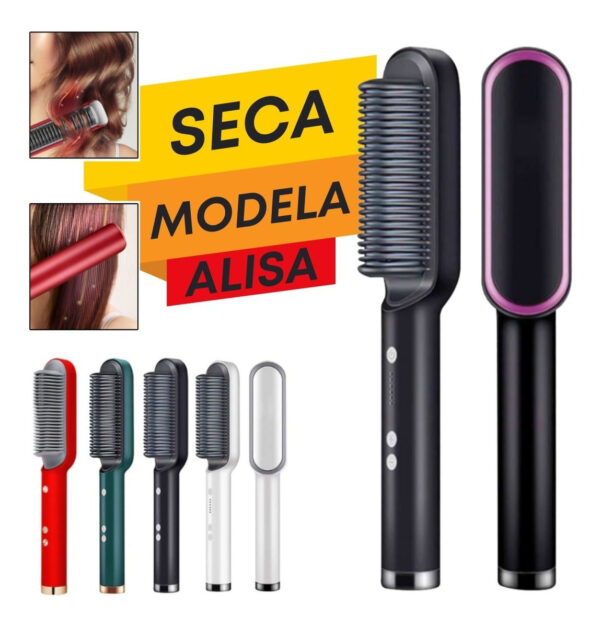 Escova Alisadora 3 em 1 Profissional Seca e Modela