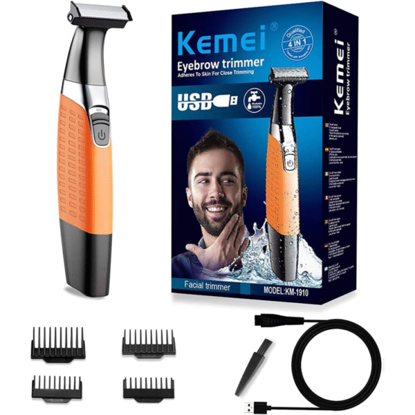 Máquina Depiladora Kemei KM-1910 Corpo e Íntimos USB