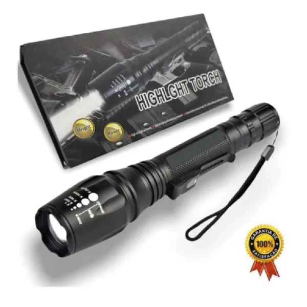 Lanterna Tática LED 128000LM Recarregável Profissional