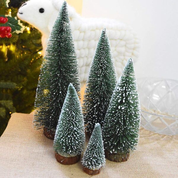 Mini Árvore de Natal Pinheiro Nevada 30cm 25cm 20cm