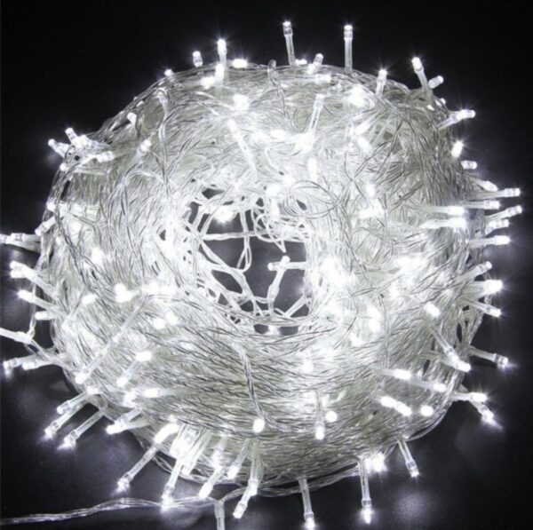 Pisca Pisca LED Natal 100 Leds 9m 8 Funções Branco e Colorido