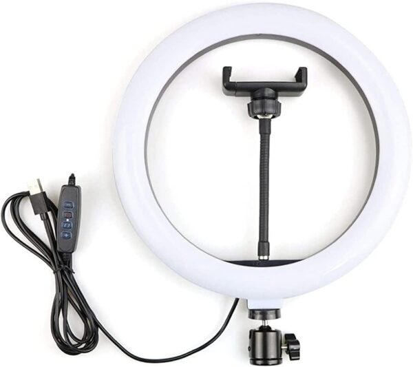 Ring Light 26cm com Tripé 2,10m LED USB Dimerizável