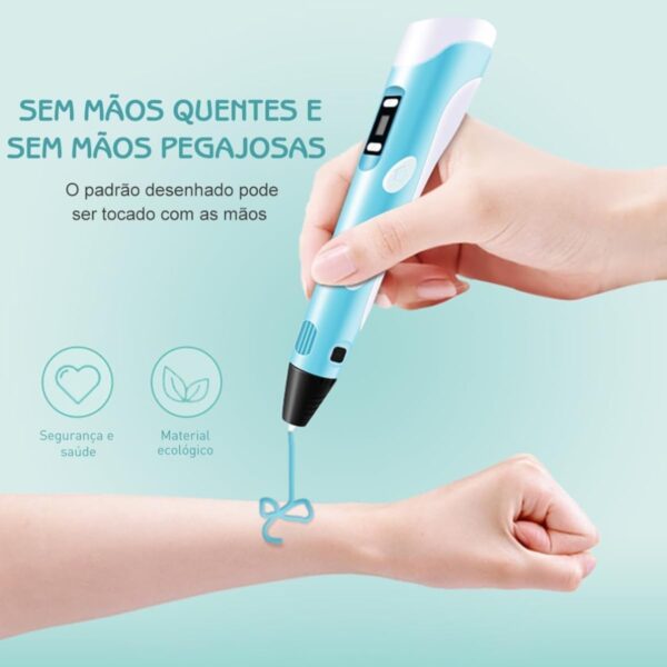 Caneta 3D Impressora Profissional com Filamentos ABS/PLA