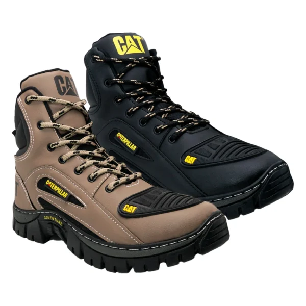 Kit 2 Pares de Botas Coturno Caterpillar CAT Cano Médio