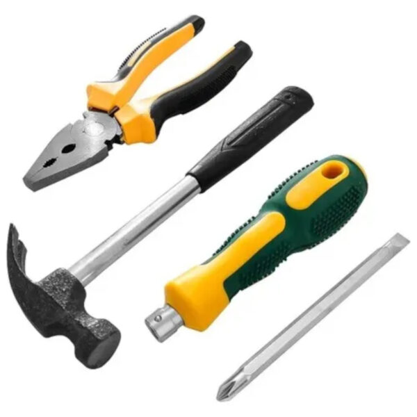 Kit Ferramentas Martelo Alicate Chave Philips 3 Peças