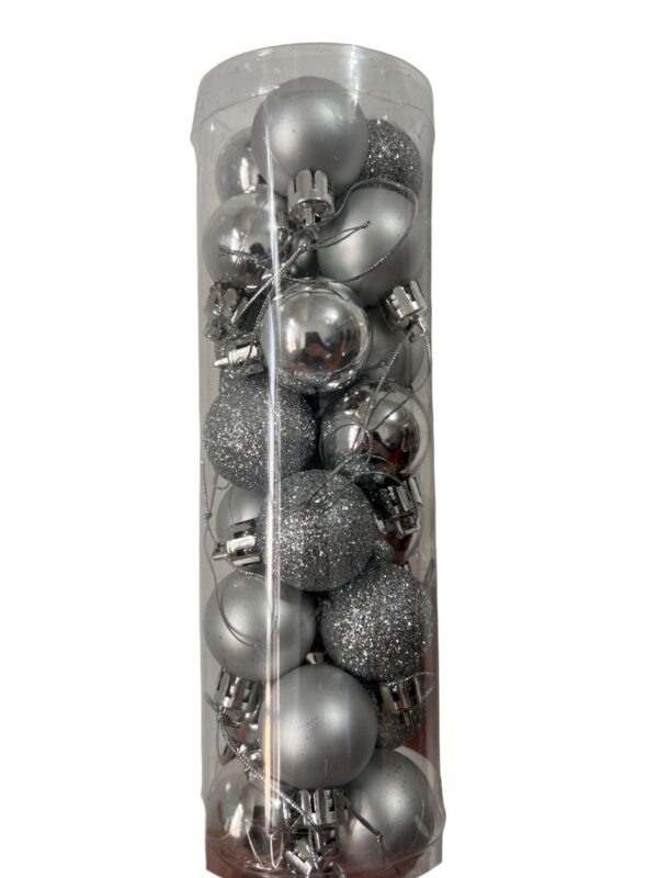 Bolas de Natal 3cm 24 Und - Enfeite Árvores e Decoração