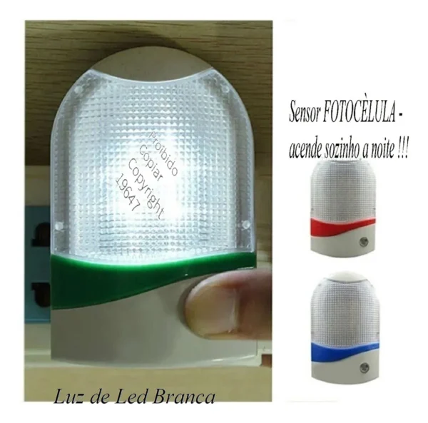Luz Noturna LED Infantil Bivolt Sensor Fotocélula