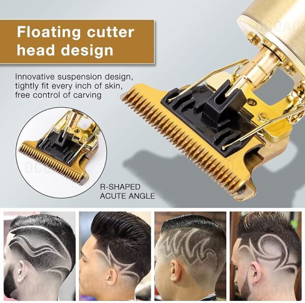 Máquina de Cortar Cabelo Sem Fio Profissional Dourada