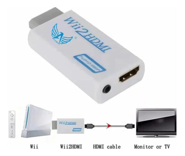 Adaptador Conversor Wii para HDMI 1080p Branco