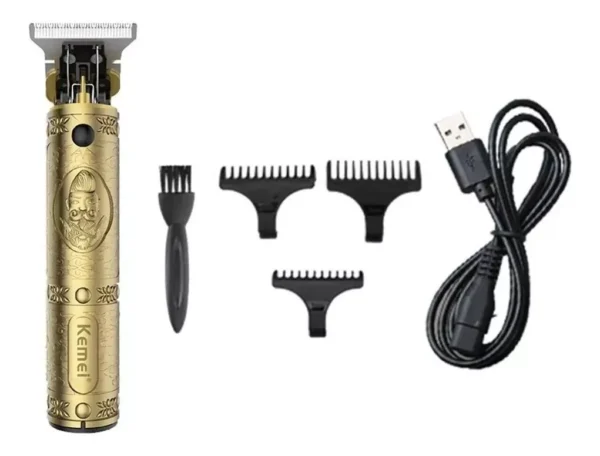 Aparador de Cabelo Kemei KM-700B Dourado Recarregável