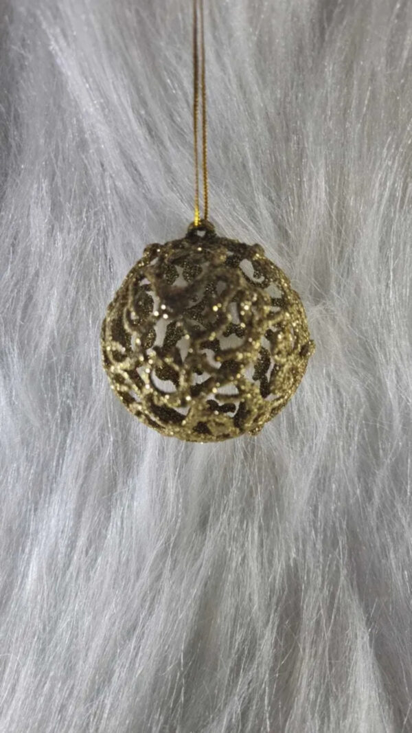 Caixa 25 Bolas Natal 5cm Arabesco Luxo Glamour