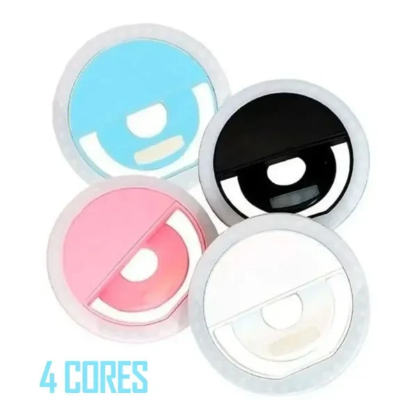 Mini Ring Light Selfie LED Para Celular Recarregável