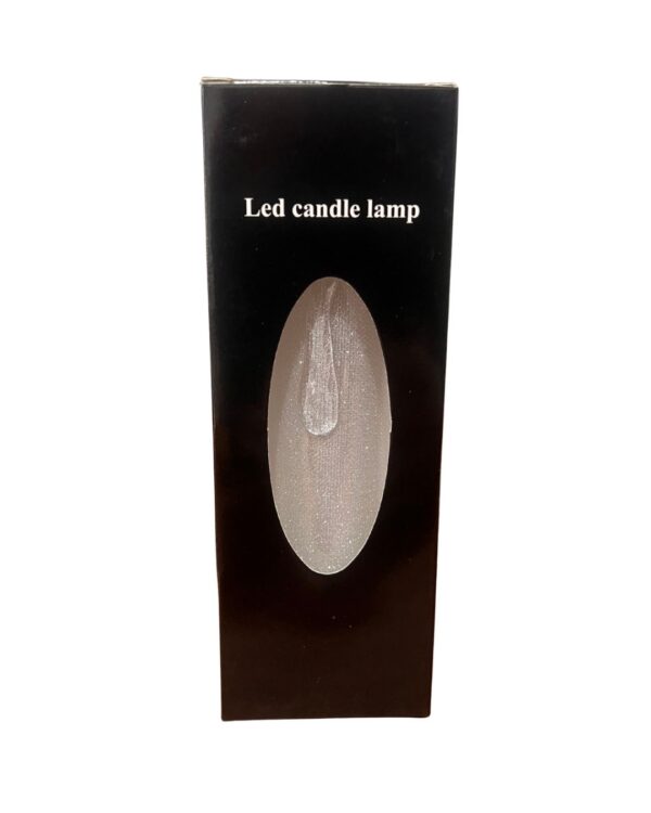 Vela Artificial LED 17cm Prata Natal Sem Fio Pilha