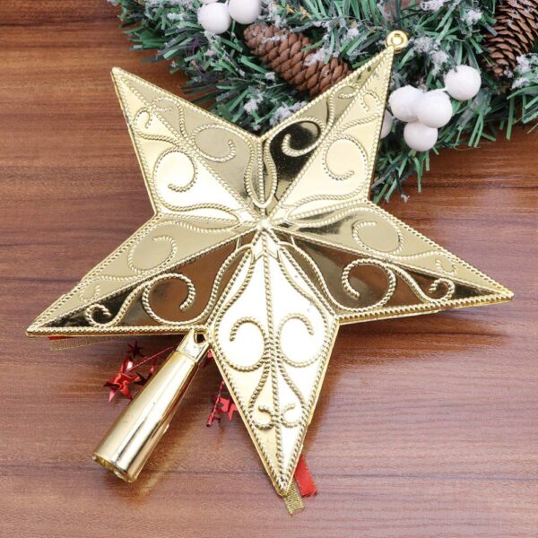 Estrela Dourada Topo de Árvore Natal 18x14,5cm