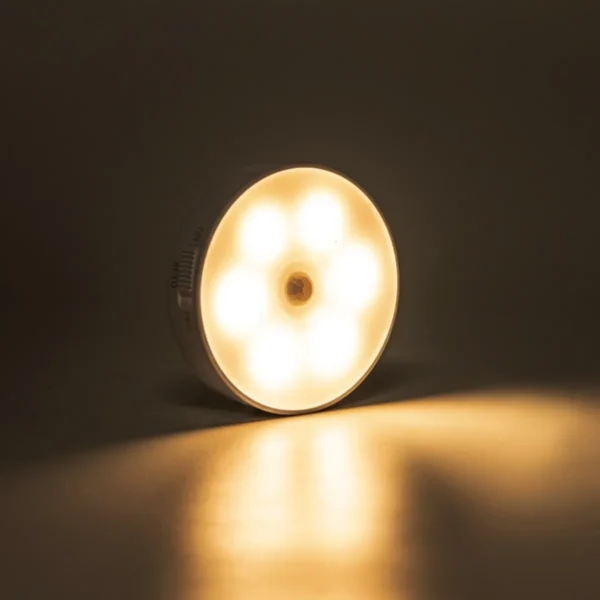 Luminária LED Sensor Presença Recarregável 8 Leds