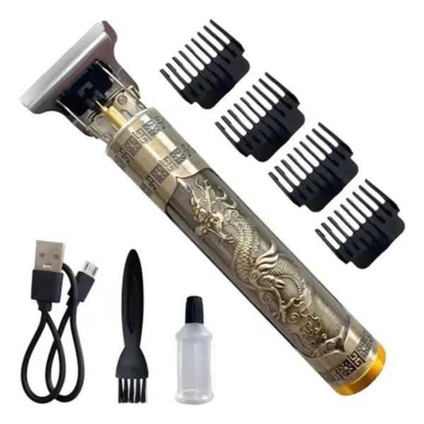 Máquina de Cortar Cabelo Sem Fio Profissional Dourada