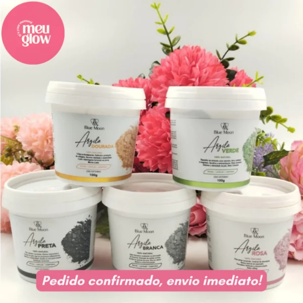 Pote de Argila Facial Blue Moon 100g para Pele Oleosa
