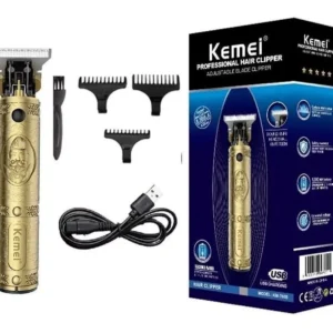Aparador de Cabelo Kemei KM-700B Dourado Recarregável