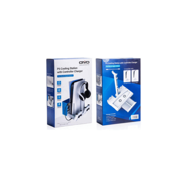 Base Suporte PS5 com Ventoinhas e Carregador Duplo