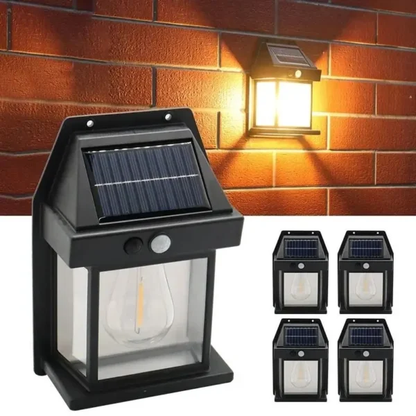 Luminária Solar LED Sensor de Presença Forte para Parede