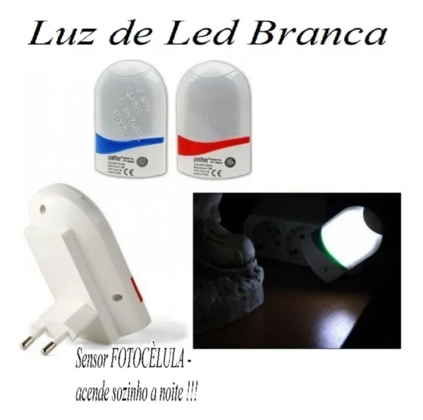 Luz Noturna LED Infantil Bivolt Sensor Fotocélula