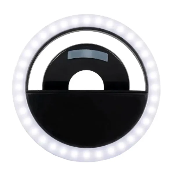 Mini Ring Light Selfie LED Para Celular Recarregável