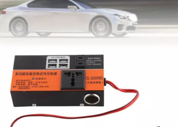 Inversor de Potência Carro 12V/24V 110V/220V 200W USB