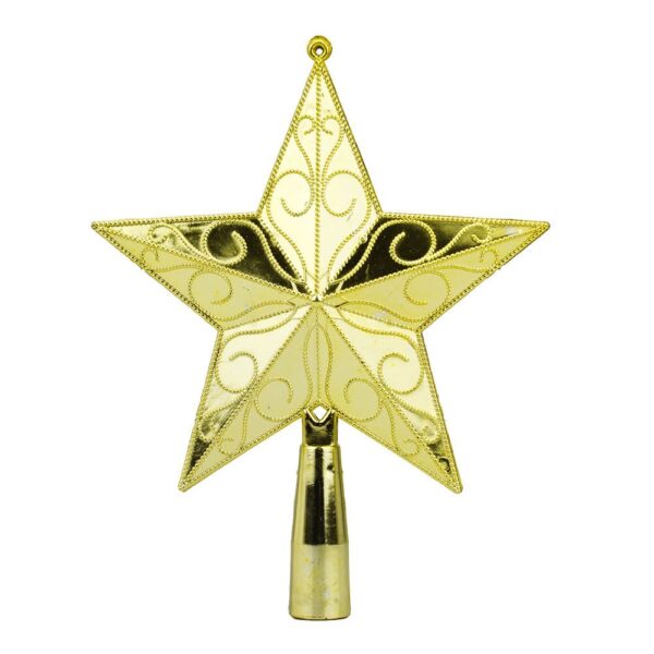 Estrela Dourada Topo de Árvore Natal 18x14,5cm