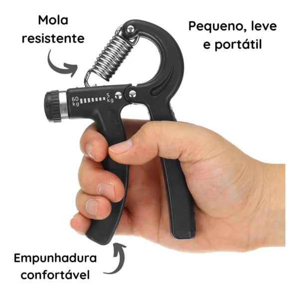 Hand Grip Ajustável 10 a 60kg Fortalecimento Mãos e Punho