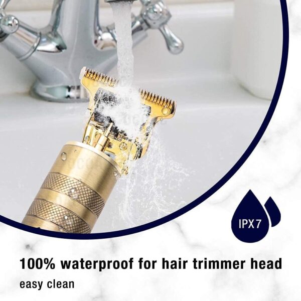 Máquina de Cortar Cabelo Sem Fio Profissional Dourada