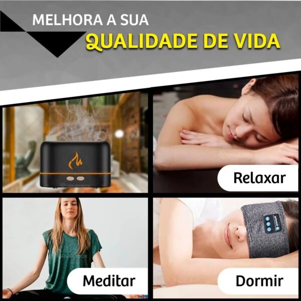 Difusor Aromas Umidificador LED 230ml Flame Aroma