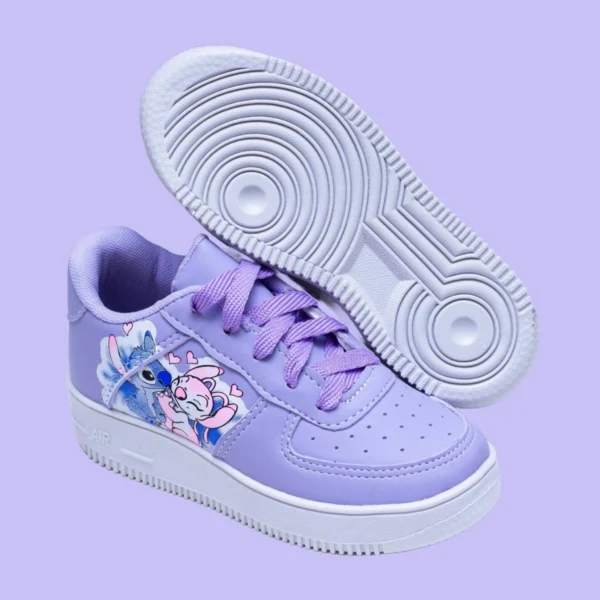 Kit Tênis Infantil Stitch + Chinelo Personagens Infantil Menina