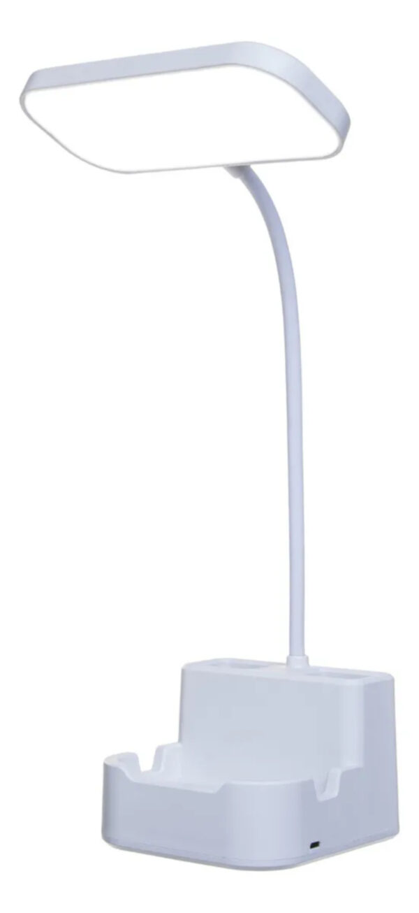 Mini Luminária LED Flexível com Suporte e Porta Caneta