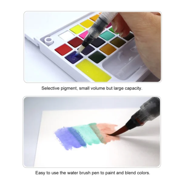 Conjunto de Aquarela Profissional 12 18 24 Cores