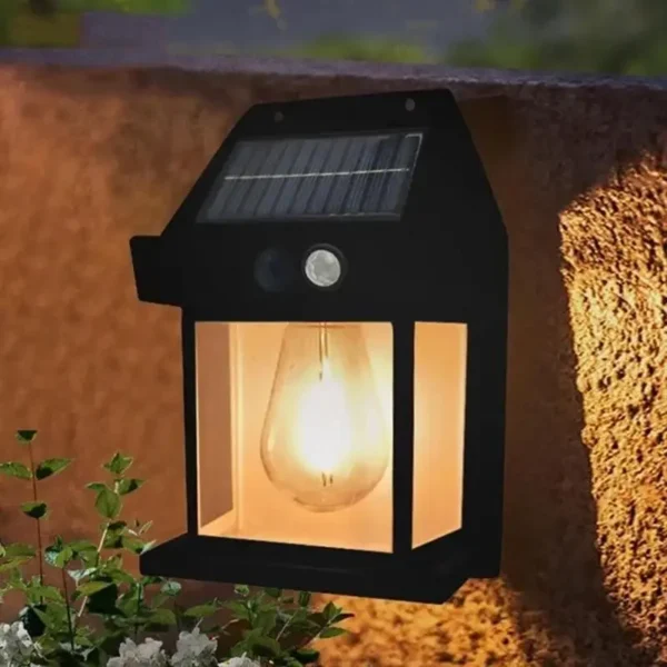 Luminária Solar LED Sensor de Presença Forte para Parede