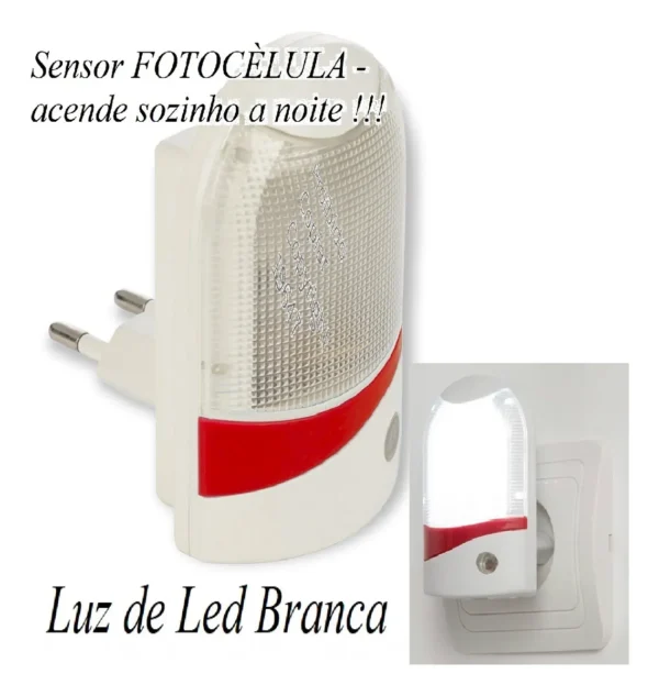Luz Noturna LED Infantil Bivolt Sensor Fotocélula