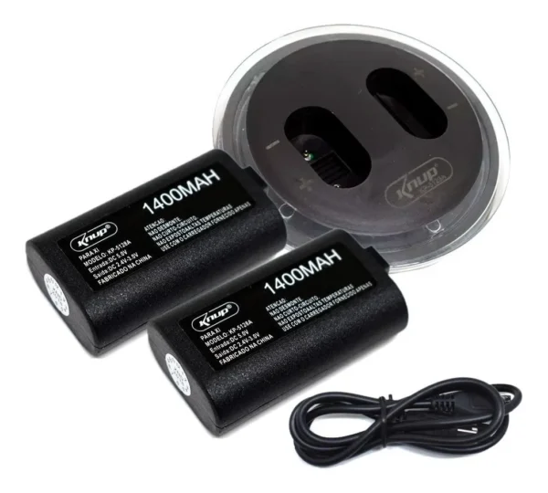 Base Carregador Dock 2 Baterias Xbox One Knup KP-5128A