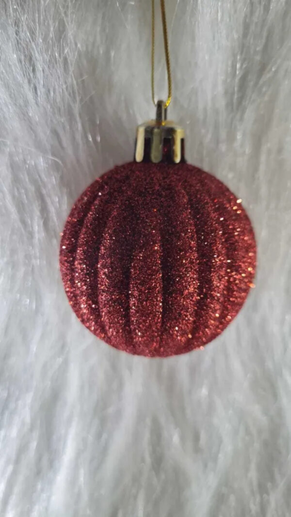 Caixa 25 Bolas Natal 5cm Arabesco Luxo Glamour