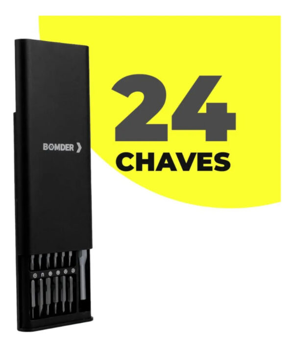 Kit Pontas Chave de Fenda 24 em 1 Reforçado BOM-3107
