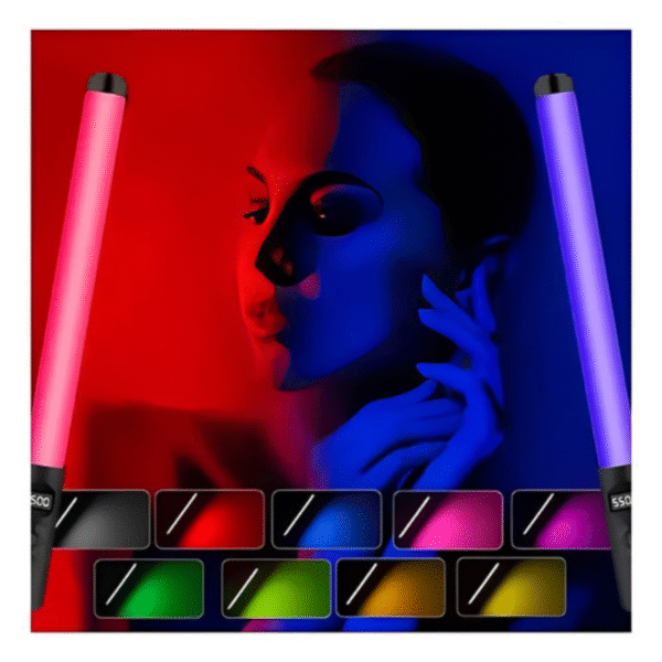 Bastão de Luz RGB Fotográfico Recarregável 3000K-6000K