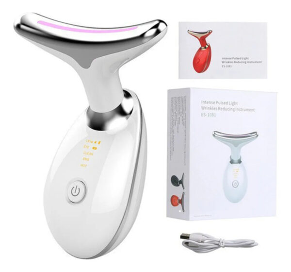 Massageador Facial e Pescoço LED Rejuvenescedor