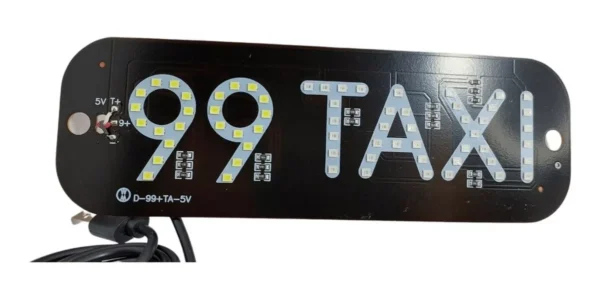 Placa LED para Carro com App Uber - Liga/Desliga USB