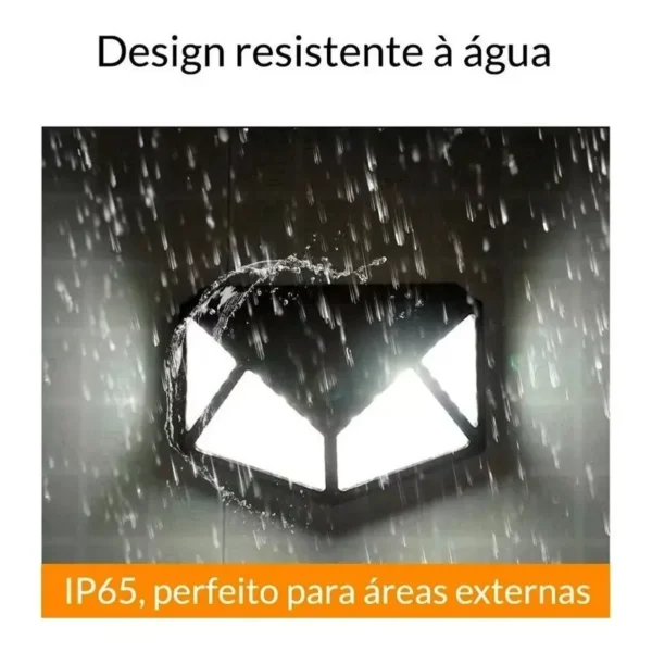 Luminária Solar com 100 LEDs e Sensor de Presença
