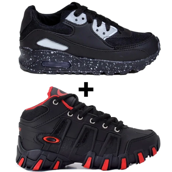 Kit 2 Tênis Infantil Botinha Oakley + Tênis Infantil Mini Max AIR Menino