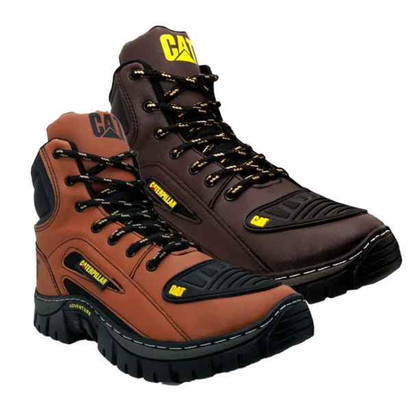 Kit 2 Pares de Botas Coturno Caterpillar CAT Cano Médio