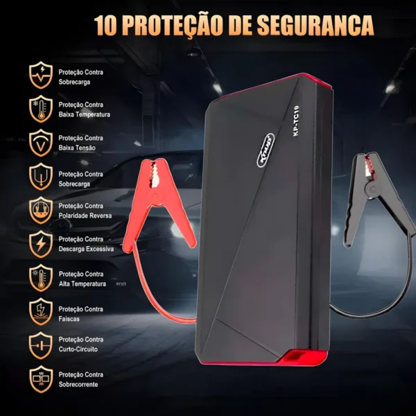 Auxiliar Partida Carro 10800mAh 12V Knup Chupeta USB