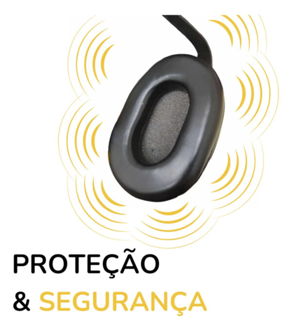 Abafador de Ruídos Tipo Concha Bomvink Amarelo 10DB