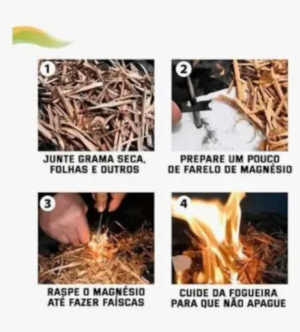 Iniciador de Fogo Magnésio Luatek para Sobrevivência