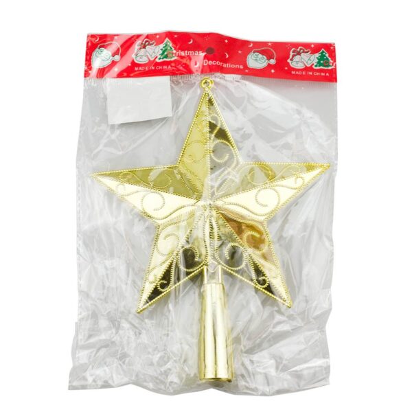 Estrela Dourada Topo de Árvore Natal 18x14,5cm